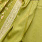 Mehandi Green Meenakari Floral Jaal Banarasi Soft Tissue Silk Saree