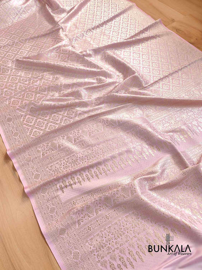 Lilac Lavender Mashru Silk Banarasi Saree