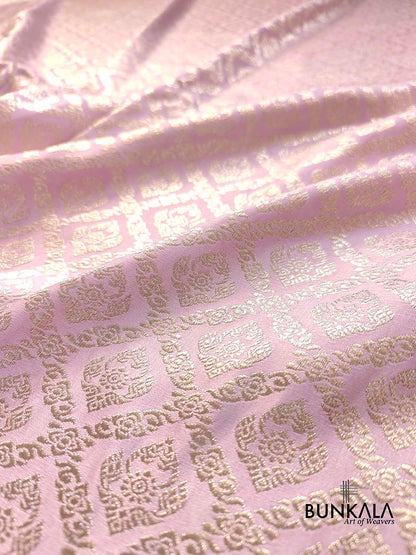 Lilac Lavender Mashru Silk Banarasi Saree