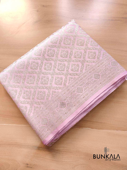 Lilac Lavender Mashru Silk Banarasi Saree
