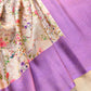 Lavender Digital Floral Printed Tanchui Banarasi Silk Saree