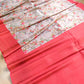 Red Digital Floral Printed Tanchui Banarasi Silk Saree