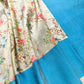 Blue Digital Floral Printed Tanchui Banarasi Silk Saree