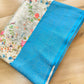 Blue Digital Floral Printed Tanchui Banarasi Silk Saree
