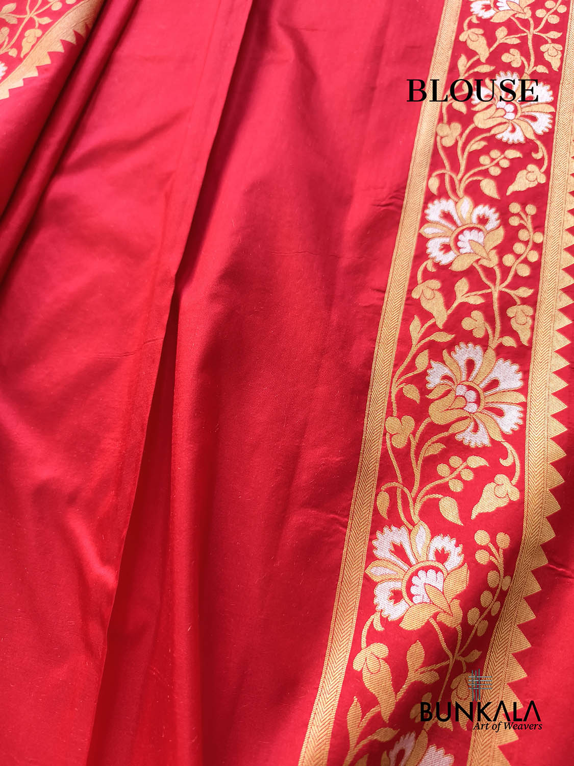 Bridal Red Sona Rupa Floral Motif Jaal Handloom Banarasi Pure Katan Silk Saree 