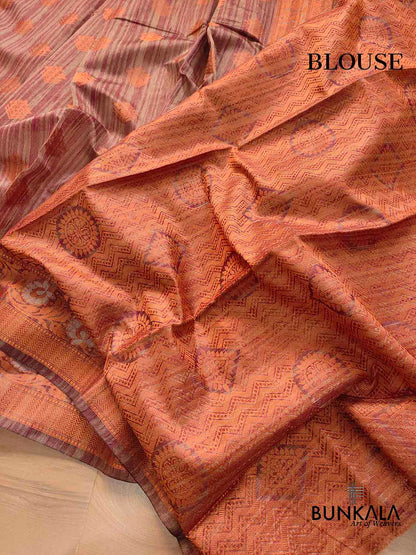 Purple Silk Banarasi Saree