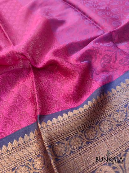 Purple Silk Banarasi Saree