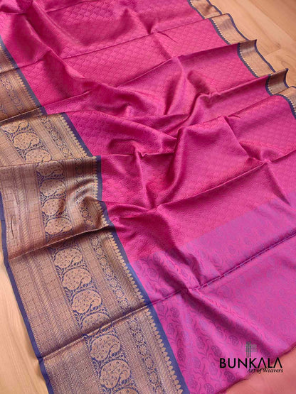 Purple Silk Banarasi Saree
