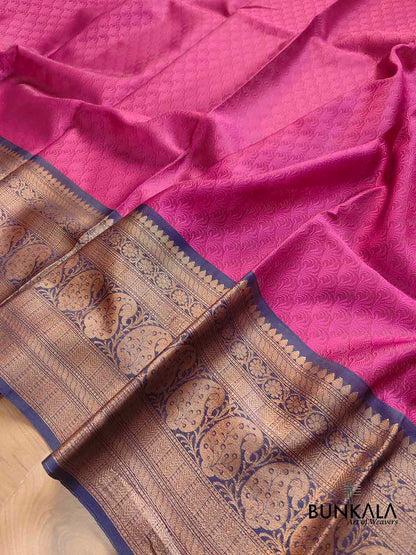 Purple Silk Banarasi Saree