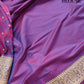 Blue and Purple Heritage Paisley Design Mashru Silk Jamewar Weaved Banarasi Saree
