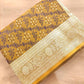 Mustard Yellow Mashru Silk Jamewar Weaved Banarasi Saree