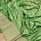 Green Two Tone Mashru Silk Jamewar Weaved Banarasi Saree