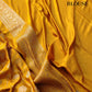 Mustard Yellow Soft Mashru Silk Unique Jaal Pattern Weaved Banarasi Saree