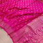 Hot Pink Soft Mashru Silk Allover Small Buti Weaved Banarasi Saree