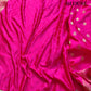 Hot Pink Soft Mashru Silk Allover Small Buti Weaved Banarasi Saree