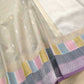 Pastel Multi Kadwa Handweaved Banarasi Pure Organza Silk Saree