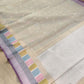 Pastel Multi Kadwa Handweaved Banarasi Pure Organza Silk Saree