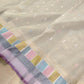 Pastel Multi Kadwa Handweaved Banarasi Pure Organza Silk Saree