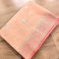Peach Kadwa Buta Handweaved Banarasi Pure Organza Silk Saree