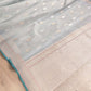 Ice Blue Kadwa Buti Handweaved Banarasi Pure Organza Silk Saree