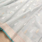 Ice Blue Kadwa Buti Handweaved Banarasi Pure Organza Silk Saree