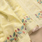 Pastel Yellow Floral Pichwai Design Embroidered Organza Saree