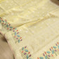 Pastel Yellow Floral Pichwai Design Embroidered Organza Saree