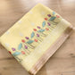 Pastel Yellow Floral Pichwai Design Embroidered Organza Saree