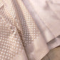 Off White Resham Work Allover Small Buti Banarasi Cotton Saree