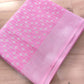 Light Pink Resham Work Allover Straight Line Buti Banarasi Cotton Saree