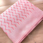 Peach Resham Work Allover Zig Zag Pattern Banarasi Cotton Saree