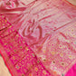 Pink Geometrical Design Tanchui Body Handloom Pure Katan Silk Big Meenakari Skirt Border Banarasi Saree