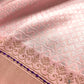 Light Pink Silver Zari Tanchui Body Mughal Design Handloom Pure Katan Silk Meenakari Pallu Banarasi Saree