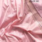 Light Pink Silver Zari Tanchui Body Mughal Design Handloom Pure Katan Silk Meenakari Pallu Banarasi Saree