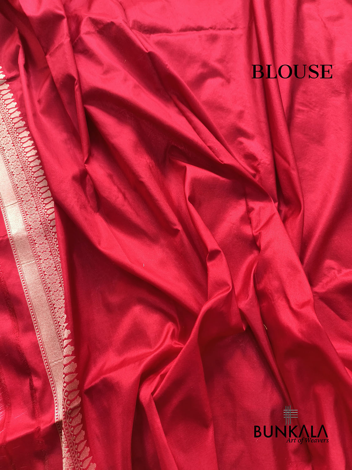 Bright Red Heritage Paisley Design Meenakari Handloom Banarasi Pure Katan Silk Saree