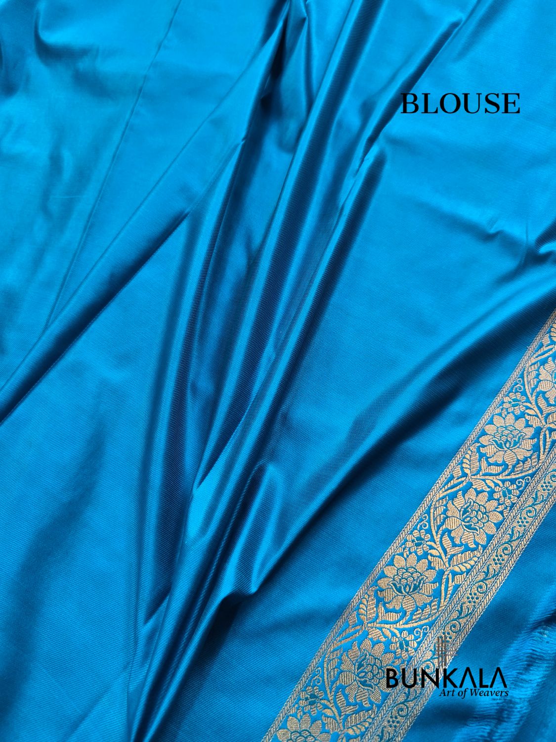 Light Blue Floral Jaal Banarasi Mashru Silk Saree 
