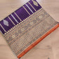 Purple Stripes Pure Katan Silk Handloom Banarasi Saree