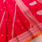 Bright Red Pure Katan Silk Handloom Banarasi Saree