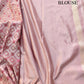 Pastel Baby Pink Geometric Pattern Jamewar Weaved Banarasi Soft Mashru Silk Saree