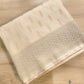 Beige Mashru Silk Jamewar Weaved Soft Mashru Silk Allover Buti Banarasi Saree