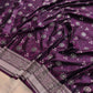Deep Purple Soft Mashru Silk Jamewar Weaved Floral Jaal Design Banarasi Saree