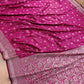 Magenta Pink Soft Mashru Silk Jamewar Weaved Floral Jaal Design Banarasi Saree