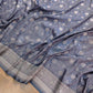 Grey Soft Mashru Silk Jamewar Weaved Floral Jaal Design Banarasi Saree