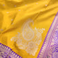 Mustard Yellow Koniya Kadwa Buti Handweaved Banarasi Pure Katan Silk Saree