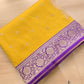 Mustard Yellow Koniya Kadwa Buti Handweaved Banarasi Pure Katan Silk Saree