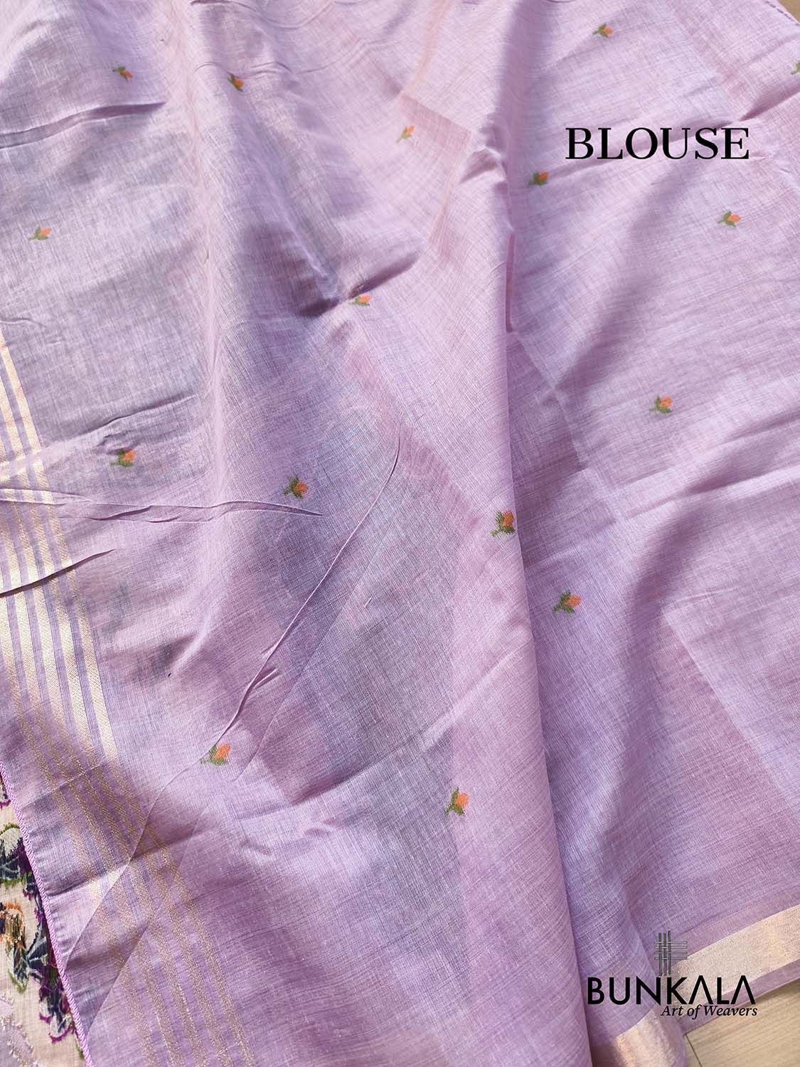 Lavender Pichwai Weaved Banarasi Cotton Saree