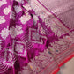 Jamuni Purple Meenakari Sona Rupa Kadwa Hand Weaved Banarasi Pure Katan Silk Saree