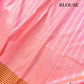Pastel Pink Checks Border Kadwa Hand Weaved Buta Banarasi Pure Katan Silk Saree