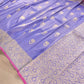 Light Purple Floral Buta Kadwa Hand Weaved Banarasi Pure Tissue Silk Saree