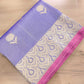 Light Purple Floral Buta Kadwa Hand Weaved Banarasi Pure Tissue Silk Saree